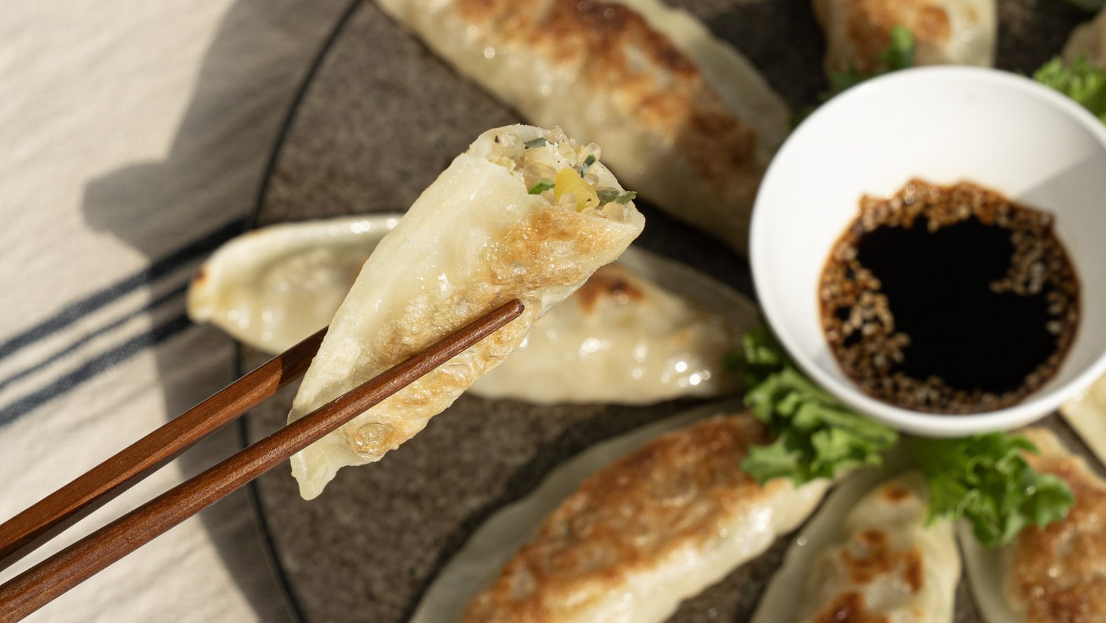 Vegetable dumpling bite