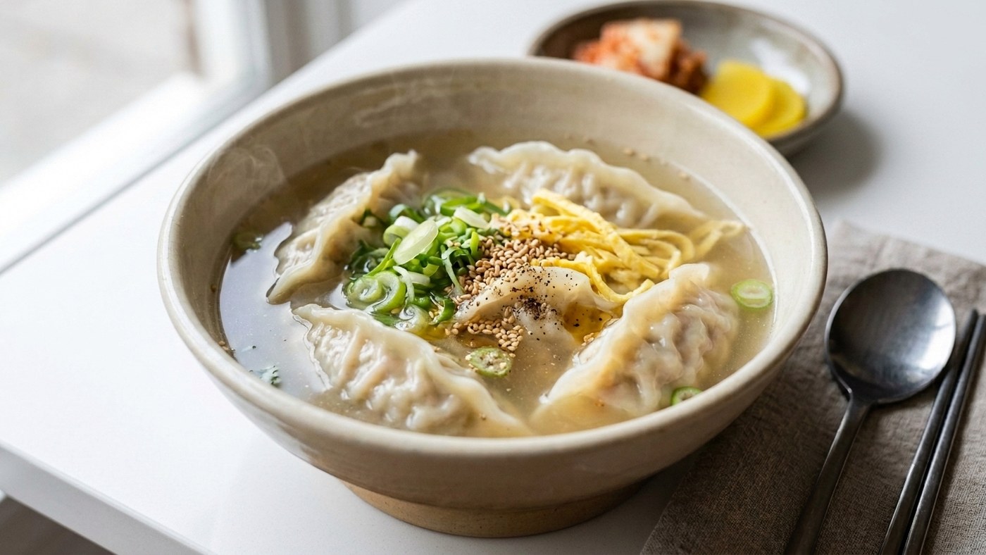 Mandu-guk Korean dumpling soup